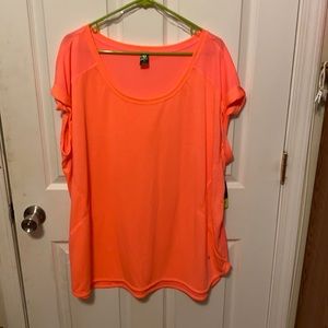 Xersion bright pink top almost orange pink
